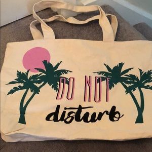 Canvas Beach Bag “do not disturb”